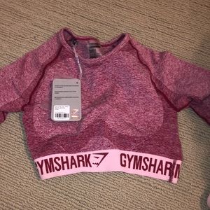 Gym shark long sleeve crop top with tags
